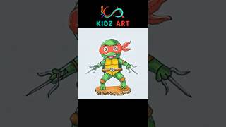 Drawing Cute Raphael | Teenage Mutant Ninja Turtles #shorts #drawing #howtodraw