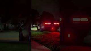 Dodge challenger rear diffuser break light at night time ✨