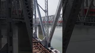 Train Horn Sound Effect comparison of WAP7 with two trains crossing Bridge at same time