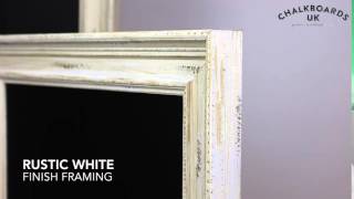 White Rustic Framed Chalkboard  - Chalkboards UK