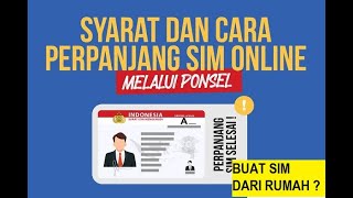 Cara Perpanjangan SIM Online 2021