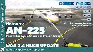 First X-Size Cargo Aircraft at New Sydney Airport! Antonov AN-225 in World of Airports 2.4.3 #Shorts