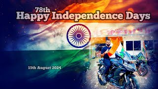 Happy 78th Independence Day IN aur saath me maar pitai bhi ho gai😂 #independenceday #ride #15august