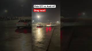 Polo GTI vs Audi A7 Race #cars #automobile #racecars #carwow #dragrace #reels #audi #vw #trending