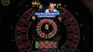 Drake Wins $2,430,000 On 1 Spin Of Roulette! #drake #roulette #casino #maxwin #highroller #bigwin