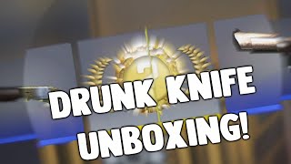 CSGO DRUNK KNIFE UNBOXING (bad idea) 1 blue = Drink