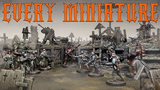 Every faction miniature in the Trench Crusade Kickstarter campaign