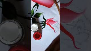 Rose painting design #clothpainting #shortvideo