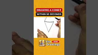 Draw a Cone in 50 Seconds! 🍦 | Easy Drawing for Kids #shorts #drawing #drawingshorts