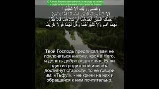 Коран Сура Аль Исра | 17:23 | Чтение Корана с русским переводом | Quran Translation