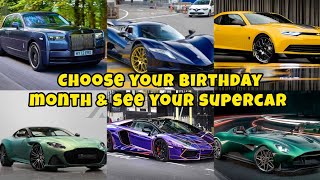 choose your birthday month & see your supercar|choose to challenge|birthday month gift|supercar gift