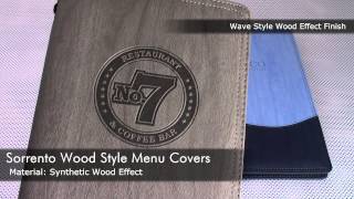 Sorrento Wood Style Menu Covers