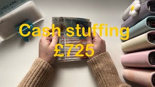 Cash stuffing £725 * Cash & Placeholders * complete a challenge * claw back the overspend 💕