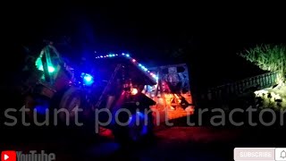 massey  240 with loaded truly is very dangerous video is very big Stunt is best performance in Night