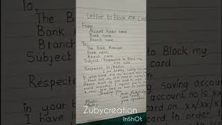 LETTER to BLOCK ATM card #zubycreation #shorts