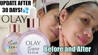 🔴UPDATE AFTER  ONE MONTH/ NEW OLAY SUPER SERUM/ FOR SKIN WITH COLOUR/ ANTI AGING