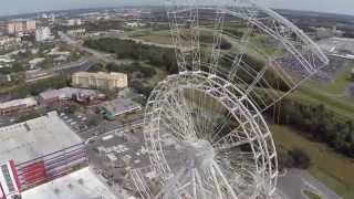 Orlando Eye Ferris Wheel During Construction - I-Drive Orlando - Filmed with DJI Phantom 2 Drone