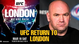 UFC Return to London, Khabib's Promotion Card Confirmed