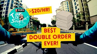 Got the BE$T Double Order Ever! / SGKG Day 3 #TourOfSingapore / Deliveroo Ebike Rider in SG