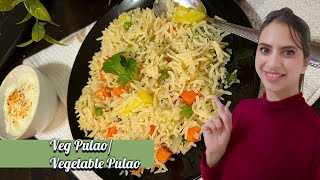 Veg Pulao | How to make veg pulao with separated rice grains | #blissfulflavours #vegpulao