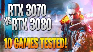 Nvidia RTX 3070 vs RTX 3080 | 10 Game Benchmark Test and Gameplay