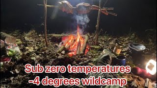 -4 degrees Christmas wildcamp