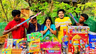 ഞങ്ങൾ വാങ്ങിയ പടക്കം കണ്ട് അമ്മ ഞെട്ടിപ്പോയി || big crackers  box Unboxing ||