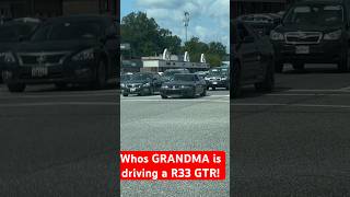 Who’s Grandma 👵🏼’s driving an R33 GTR !!!! #jdm #gradma #gtr