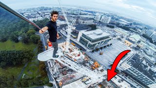 Climbing A 100 Meter Crane For The ULTIMATE Selfie 😲