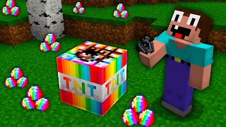 Minecraft NOOB vs PRO vs HACKER: ONLY NOOB CAN ACTIVATE THIS RAREST RAINBOW TNT! Challenge