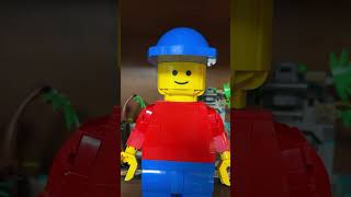 Lego Minifigure Buit Out of Lego with a Lego Minifigure Inside Driving