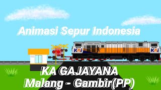 Kereta Api Gajayana • Animasi Sepur Indoensia