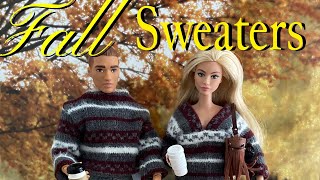 DIY No Sew Fall Sweaters for Barbie’s