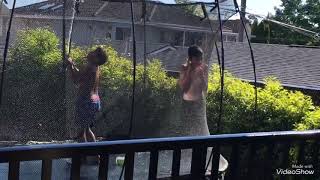 Boys Trampoline fun June 1, 2020