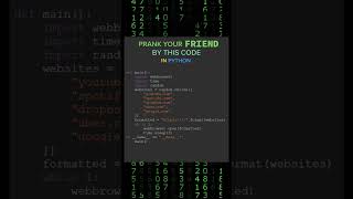 Here’s a code in how to irritate and prank your friend by python. #softwareengineer