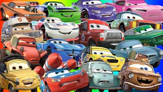 Looking For Disney Pixar Cars Lightning Mcqueen, Hudson Hornet, Luigi, Bobby Swift, Brick Yardley