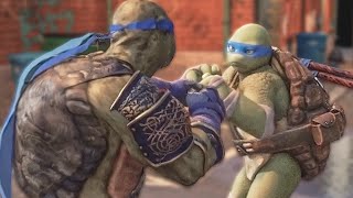 Movie leonardo punches cartoon version for not wearing pants - #TMNT #shorts