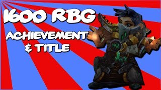 *The night I got Knighted* 1600 RBG Achievement