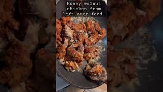 Try this honey walnut chicken with 3 ingredients! You only need fried chicken, mayonnaise and honey!