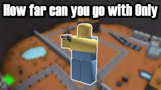 How far can you go with Only Cryo-Gunner? | Roblox Tower Battles