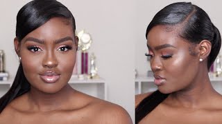 How To: Sleek Side Part Ponytail w/ UNice Weave | Shanny Stephens