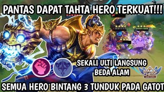 PANTAS DAPAT TAHTA HERO TERKUAT !!! MESKI KALAH POWER GATOT TETAP BANTAI2 HERO BINTANG 3 #magicchess