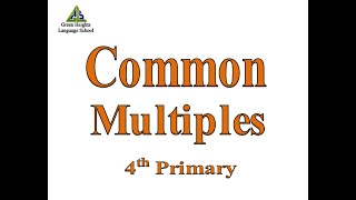 Common Multiples