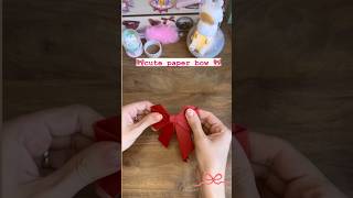 How to make a paper bow 🎀 #diy #papercraft #craft #diyprojects #paper #kendinyap