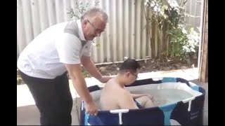 Mother and son baptized into Jesus at home in Perth, Western Australia