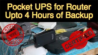 4 Hours Backup | Pocket UPS for Router