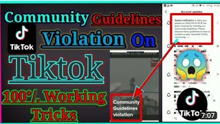 How to remove TikTok Video strike || How to Remove community guidelines violations on tiktok Video