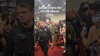 Arnold Scharzeneger enters the Arnold Classic