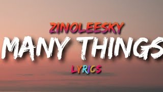 Zinoleesky - Many things (Lyrics) #zinoleesky #manythings #music #lyrics #trending