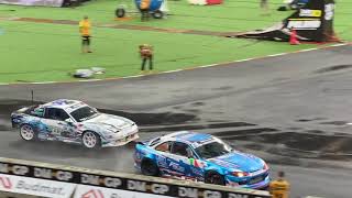 Drift Masters GP/ Round 6/ 2024/ Final Battle/ James Deane-Nissan S14.9 vs Duane McKeever-Nissan S13